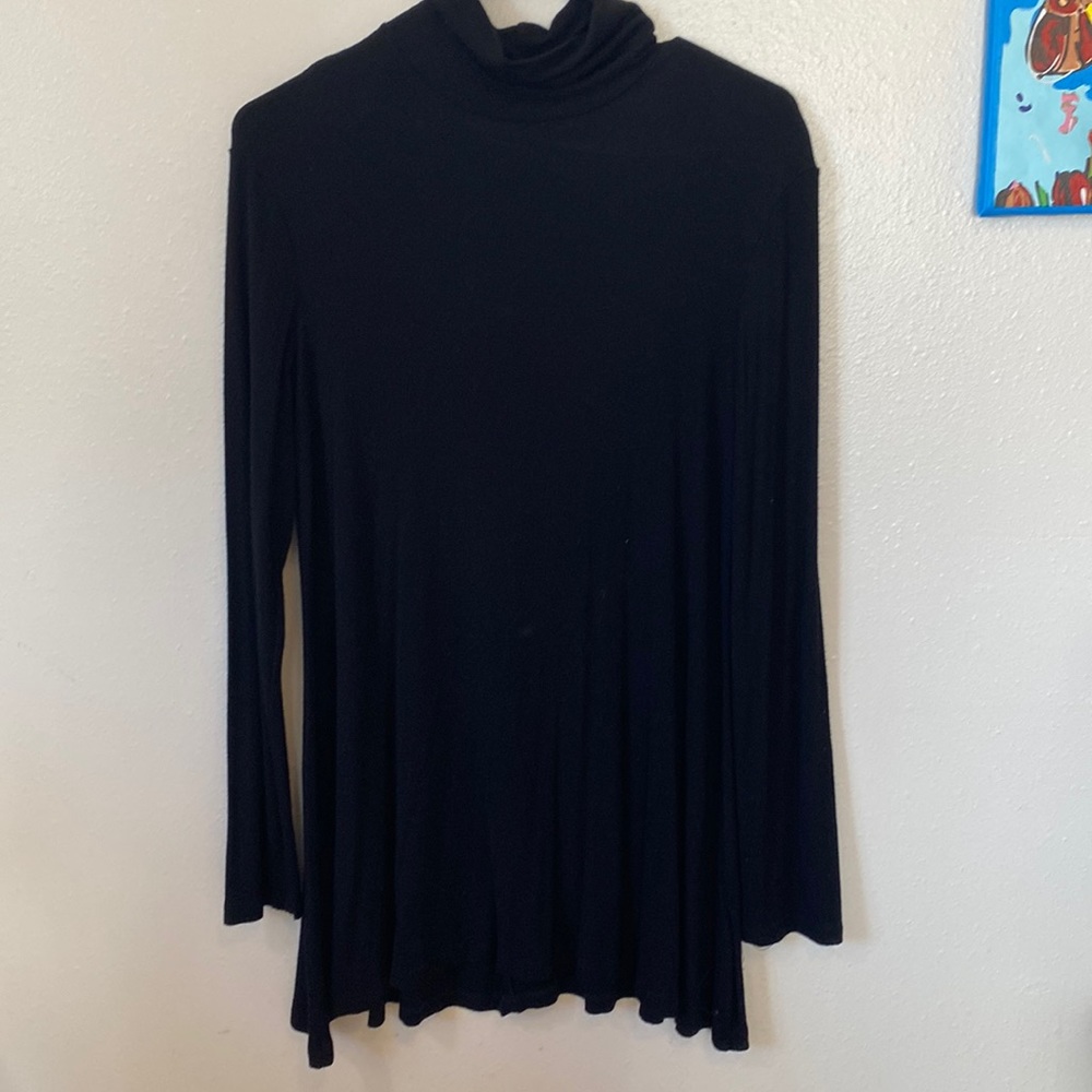 Black, long and super soft turtle neck tunic